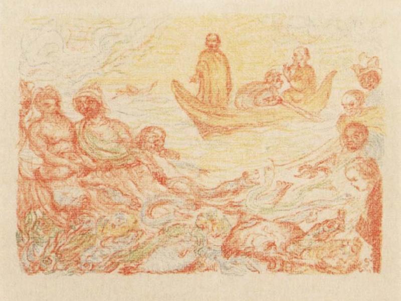 James Ensor The Miraculous Draft of Fishes Germany oil painting art